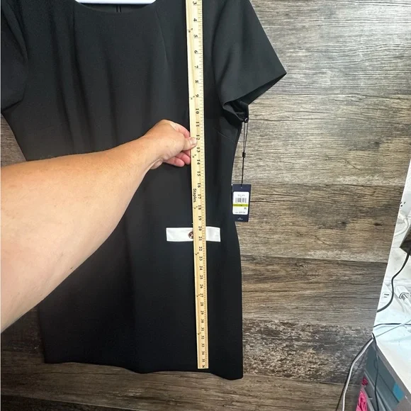 Tommy Hilfiger Black Mini Sheath Dress Short Sleeve - Picture 6 of 11